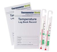 Confezione da 2 blocchi per la temperatura di 6 mesi e 2 termometri per frigorifero e congelatore per monitorare la temperatura del frigorifero e del congelatore, sicurezza alimentare e igiene