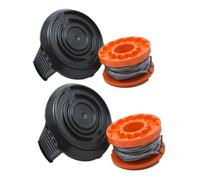 Confezione da 2 bobine di filo for decespugliatore e copertura for decespugliatore MCGREGOR MCT1825 MCT2X1825 18V, filo di bobina da 2,5 m*1,5 mm con accessori di ricambio for coperchio