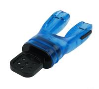 Confezione da 2 bocchini per immersioni modellabili in silicone con doppia protezione contro le perdite e attacco con cerniera, adatto per la maggior parte dei regolatori ARA standard (blu)
