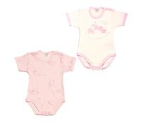 Confezione da 2 Body Americano Manica Corta Neonato NEONATA in Cotone GARZATO Pesante Invernale 100% Cotone. Disponibile in Tre Varianti Colore. Le Fantasie Sono Legate alla stagionalità