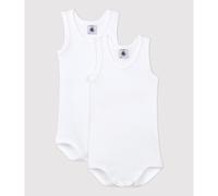 Petit Bateau A01T5, Body senza maniche (Pacco da 2) Bimbo 0-24, Variante 1, 3 mesi
