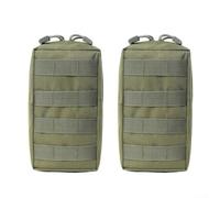 Confezione da 2 borse multiuso compatte impermeabili per campeggio, con cerniere di facile accesso e cinghie Molle per la flessibilità di fissaggio (verde militare)