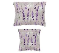 Confezione da 2 borse per cosmetici tascabili in ecopelle, piccole tasche per trucchi da viaggio, portatili, da viaggio, per donne, con chiusura a schegge, per gioielli, fiori, farfalle, colibrì,