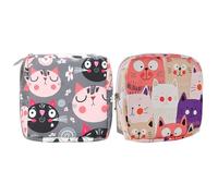 Confezione da 2 Borse Portaoggetti Modello Gatto, Borsa Portaoggetti di Grande Capacità, Riutilizzabile