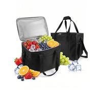 Confezione da 2 borse termiche termiche pieghevoli da 40 l, con manici rinforzati e tasche laterali in rete, grandi borse termiche a tenuta stagna per campeggio, picnic, viaggi, barbecue e shopping