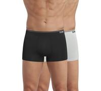 Confezione da 2 boxer in cotone senza cuciture SEAMLESS Nero M Tinta unita