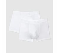 Confezione da 2 boxer tinta unita in cotone Bianco 5 anni - 108 cm Tinta unita