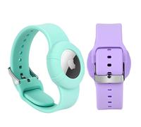 Confezione da 2 braccialetti compatibili con Apple AirTag regolabile morbido per