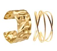 Confezione Da 2 Braccialetti D'Oro Da Donna, Braccialetti Semplici, Braccialetti Squisiti, Braccialetti Regolabili, Accessori Alla Moda, Accessori Di Abbigliamento