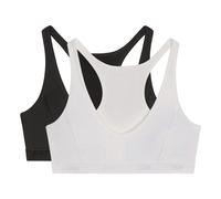 Confezione da 2 brassiere microfibra Nero 12 anni - 150 cm Tinta unita