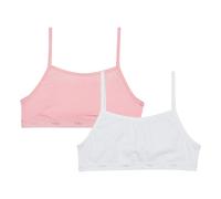 Dim Reggiseno Brassiere Bambina Les Pockets Ecodim - Set 2, cotone morbido - Rosa/Bianco 10 anni