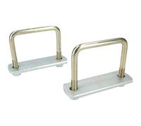 Confezione da 2 bulloni a U M10 80 mm x 75 mm con piastre e dadi ALTA RESISTENZA