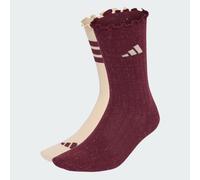 adidas Unisex - Adulto Glow Sock 2 Pair Pack Socks, Crystal Linen/maroon, M