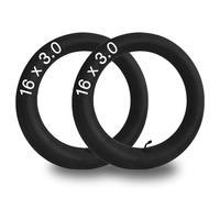 Confezione da 2 camere d'aria 16x3.0, pneumatici 16x3.0/3.25/3.5, con valvola in metallo piegata, for bici elettriche, scooter, ciclomotori