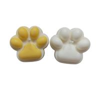Confezione da 2 candele con zampe di gatto e cane - Decorazione incantevole per gli amanti dei gatti e dei cani - Candele di cera di soia fatte a mano - uniche e originali. Set di impronte per animali