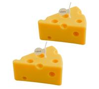 Confezione da 2 candele profumate a forma di formaggio, candele decorative in cera di soia per foto, compleanno, matrimonio, festa, regalo, per meditazione, sollievo dallo stress, bagno, yoga