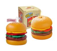 Confezione da 2 candele profumate a forma di hamburger, simpatiche candele decorative per alimenti, realizzate a mano, per feste, decorazioni per la casa e regalo, delizioso profumo di caffè e latte