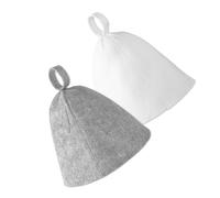 Confezione da 2 cappelli da sauna in lana infeltrita, comodi da indossare, unisex, accessori per sauna adatti per uomini e donne