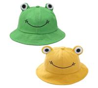 Confezione Da 2 Cappelli Da Sole A Forma Di Rana, Cappelli Da Pescatore Creativi E Carini, Cappelli Personalizzati Per Donna, Cappelli Da Pescatore Morbidi Alla Moda, Cappelli Interessanti