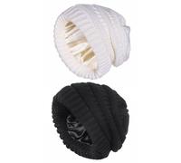 Confezione Da 2 Cappelli Lavorati A Maglia, Cappelli A Cuffia Da Donna, Cappelli Caldi Antivento, Cappelli Invernali Da Donna, Cappelli Alla Moda Semplici, Accessori Di Abbigliamento