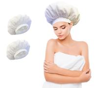 Confezione da 2 cappucci a rete - rete traspirante per asciugare i capelli ricci, pronto per soffiare e protezione durante la notte per il sonno
