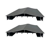 Confezione da 2 cappucci a V per parapetto in alluminio scanalature | Resistente alla ruggine, adatto per muri di sostegno del cortile, personalizzabili
