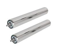 Confezione da 2 cappucci terminali di ricambio in acciaio inox, diametro 5 cm, lunghezza 29 cm, capacità di carico 50 kg ciascuno (lunghezza totale 1040 mm)