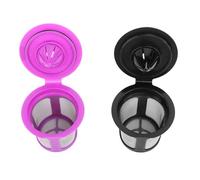 Confezione da 2 Capsule di caffè Riutilizzabili, Capsule di caffè Riutilizzabili Universali con Cucchiaino da caffè Capsule Riutilizzabili K Cup Riutilizzabili Filtro caffè