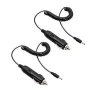 Confezione da 2 caricabatterie da auto, adattatore CC 12 V-24 V con indicatore LED per Motorola Kenwood Icom radio bidirezionale base caricabatterie, cavo di alimentazione per auto, camion, furgoni
