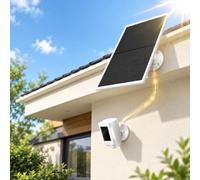 Confezione da 2 caricabatterie per pannello solare da 10 W/5 V, per | Compatibile con Ring Spotlight Cam Plus/Pro, Stick Up Cam Battery/Pro, DC3.5×1.35 e USB-C a doppia porta