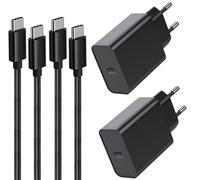 Confezione da 2 caricabatterie USB C da 45 W, per Samsung Galaxy S25 Ultra/S23 Plus/S24/S24 Ultra/S25 Edge/S22/S21 FE,Note 20,Z Fold 4 5 6/Z Filp, A25 5G iPhone 15 16 Pro Max
