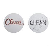 Confezione da 2 cartelli magnetici su entrambi i lati per lavastoviglie sporchi e puliti per l'organizzazione della cucina, 9 cm x 9 cm, magneti per lavastoviglie con forte aspirazione magnetica per