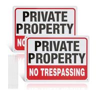 Confezione da 2 cartelli Private Property No Trespassing, 25,4 x 17,8 cm