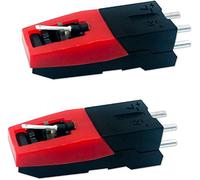 Confezione da 2 cartucce di ricambio per giradischi universali in vinile con puntina giradischi per LP vintage per registratore e fonografo