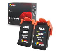 Confezione da 2 cartucce d'inchiostro 545XL 546 XL compatibili per stampanti Canon PIXMA - 545XL nero e 546XL a colori ad alta resa, ricambio per MG2550, MG2450, MG2550, MG2555, MG2455, MG2950, iP2850
