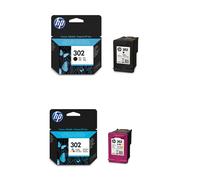 Confezione da 2 cartucce nero e tricromia originali HP 302 F6U66AE F6U65AE