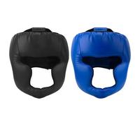 Confezione da 2 caschi da boxe per adulti con design a faccia di scimmia, copricapo per kickboxing MMA, taekwondo, in blu e nero, regolabile per teste da 22,8-26 pollici