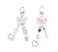 Confezione Da 2 Catene Per Cellulari Alla Moda, Catene Versatili Per Cellulari, Catene Con Perline Per Cellulari, Graziosi Portachiavi, Accessori Decorativi Per Borsette