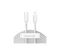 Confezione da 2 cavi BASEUS Wisdom da 1,5 m e 20 W di tipo C - Lightning - Bianco Bianco Bianco