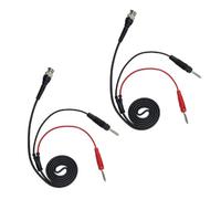 Confezione da 2 cavi da BNC a doppio banana da 4 mm, cavi per sonda oscilloscopio da 120 cm con connettori impilabili per uso industriale e laboratorio