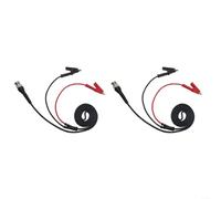 Confezione da 2 cavi da BNC maschio a clip a coccodrillo, cavo coassiale per sonda da 50 Ohm con contatti in rame puro per una trasmissione stabile del segnale, accessori per oscilloscopio a doppio