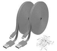 Confezione da 2 cavi di prolunga di alimentazione compatibili con WyzeCam, Wyze Cam Pan, NestCam indoor, Blink, Yi Camera, Amazon Cloud Camera, USB a Micro USB durevole cavo di ricarica e sincronizzazione dati, N-5923 C