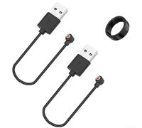 Confezione da 2 cavi di ricarica magnetici per Smart Ring con connettore rotondo da 4,0 mm per un rapido trasferimento di potenza contatto stabile Cavo ABS portatile da 30 cm compatibile con più