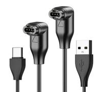 Confezione da 2 cavi di ricarica USB-C per orologi Garmin, caricabatterie ad angolo retto da 100 cm compatibile con Fenix, Venu, Forerunner,