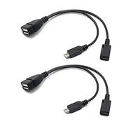 Confezione da 2 cavi OTG di ricambio per Fire Stick 4K, Amazon Fire TV, compatibile con Samsung Galaxy, LG, telefoni Android, tablet, Micro USB Host con alimentazione micro USB