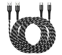 Confezione da 2 cavi USB C da 1,8 m (6 piedi) per ricarica rapida, compatibili con LG Stylo6, Stylo5, Stylo4Plus, V60ThinQ, K51, K92