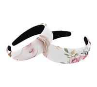 Confezione da 2 cerchietti larghi in poliestere da donna, graziosi cartoni animati, romantici, con unicorno, alla moda, antiscivolo, per ragazze e donne, accessori per capelli