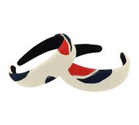 Confezione da 2 cerchietti larghi in poliestere per donne, con palla da rugby, per dipingere e dipingere, alla moda, antiscivolo, per ragazze e donne, accessori per capelli