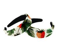 Confezione da 2 cerchietti larghi in poliestere per donne, motivo topolino fragola, alla moda, antiscivolo, accessori per capelli per ragazze e donne