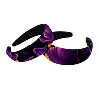 Confezione da 2 cerchietti larghi per capelli da donna, cappello da strega di Halloween, stile vintage, 1180, fasce per capelli spesse in velluto, per ragazze